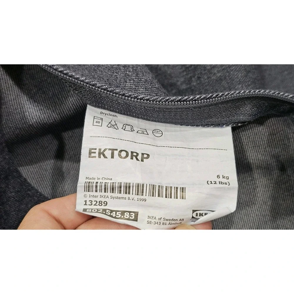 IKEA EKTORP Sofa Cover Jonsboda Blue *5 Pieces* Denim Yellow Stitching Some Fade